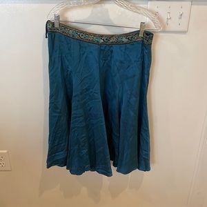 Betsy Johnson Blue satin skirt size 10